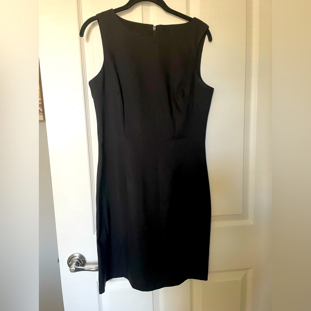 AB Studio simple black sleeveless dress.
